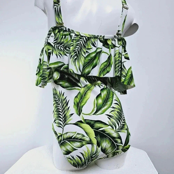 Gabifresh ruffle palm leaf swim suit 10 d/dd - Picture 3 of 12